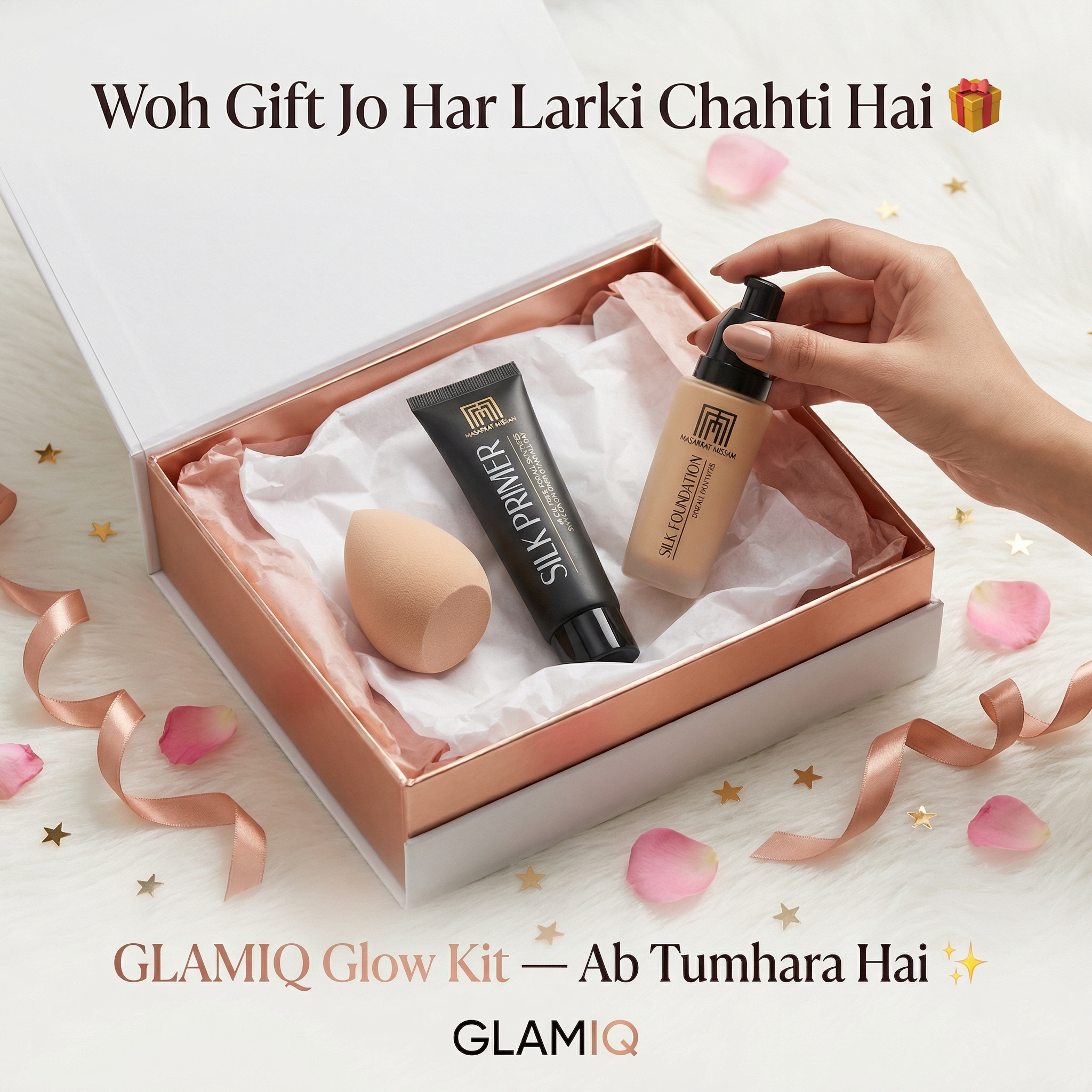 Flawless Base Bundle – Primer, Foundation & Beauty Sponge (Only Rs.1999)